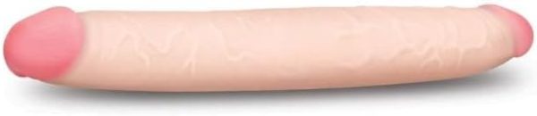 Me You Us Ultracock 12" Double Penetrator Dildo - Realistic Dual-Ended Dildo for Double Penetration - Suction Cup Base - Pleasure Enhancing Sex Toy for Couples - Intimate Bedroom Fun - Vanilla Colour - Image 3