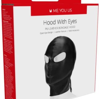 Me You Us - The Bondage Hood with Eyes - Black - Sensory Deprivation Mask for Exciting BDSM Play