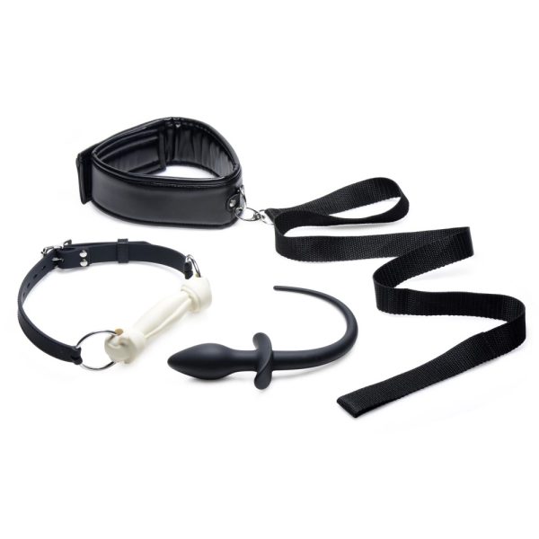Puppy Play Set - Silicone Bone Gag, Tail Anal Plug, & Collar - Image 4