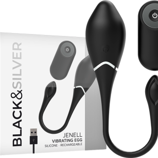 Black&Silver Jenell Rechargeable Vibrating Egg