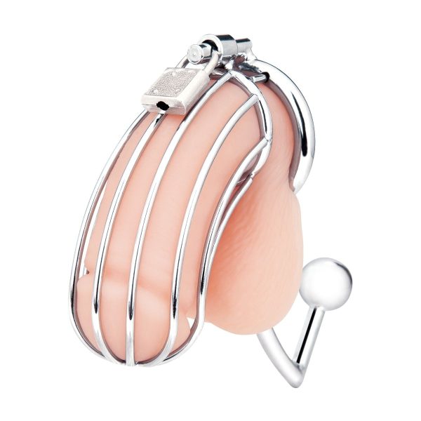 Blue Line Cock Cage With Anal Stimulator - Image 2
