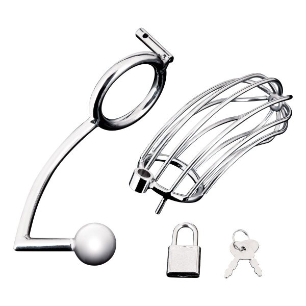 Blue Line Cock Cage With Anal Stimulator - Image 4
