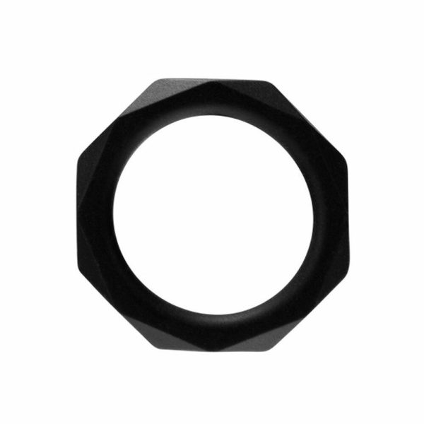 Rock Rings The Cocktagon Cock Ring XXL in Black - Image 4