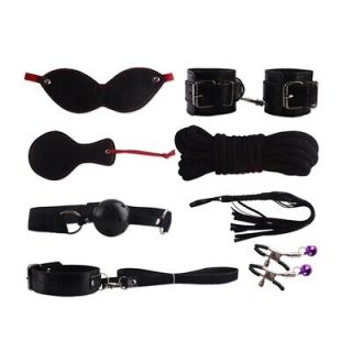 8PC BONDAGE SET – BLACK and RED