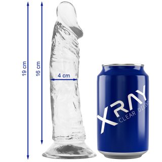 x ray - clear cock 19 cm x 4 cm